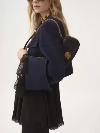 Sac bandoulière Horse Medal en cuir grainé
