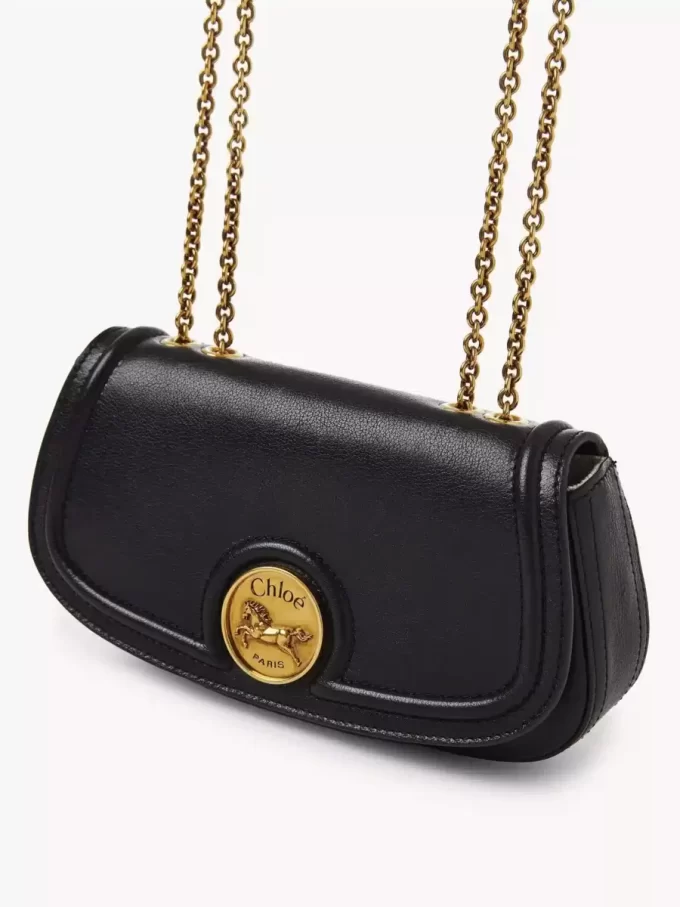 Sac bandoulière Horse Medal en cuir grainé