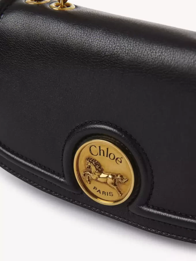 Sac bandoulière Horse Medal en cuir grainé