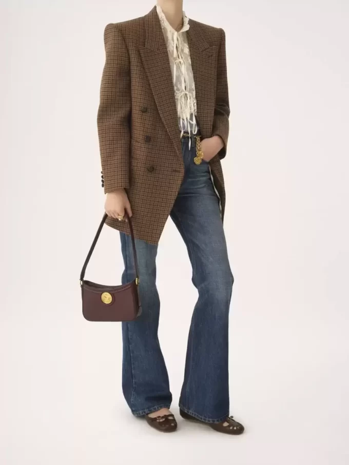 Sac bandoulière Horse Medal en cuir grainé