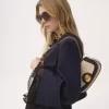 Sac bandoulière Horse Medal en toile et cuir grainé