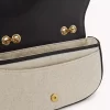 Sac bandoulière Horse Medal en toile et cuir grainé