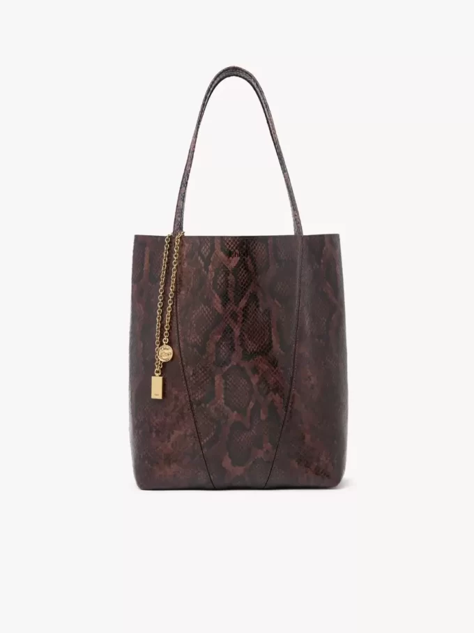 Sac cabas Chloé Spin en cuir effet python Sac cabas Chloé Spin en cuir effet python