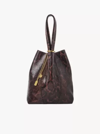 Sac cabas Chloé Spin en cuir effet python