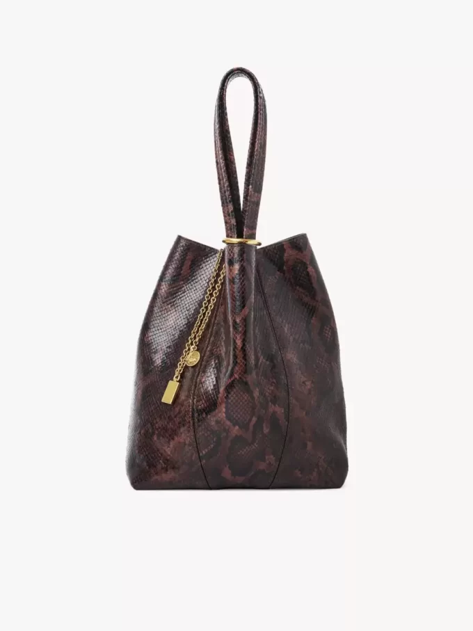 Sac cabas Chloé Spin en cuir effet python Sac cabas Chloé Spin en cuir effet python