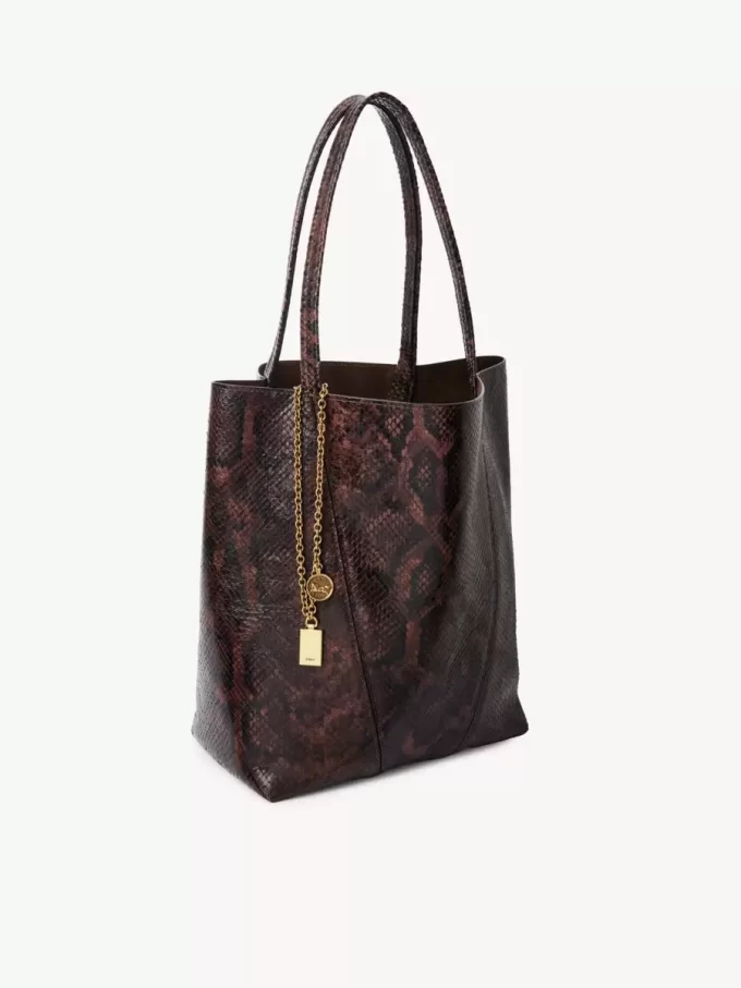 Sac cabas Chloé Spin en cuir effet python Sac cabas Chloé Spin en cuir effet python