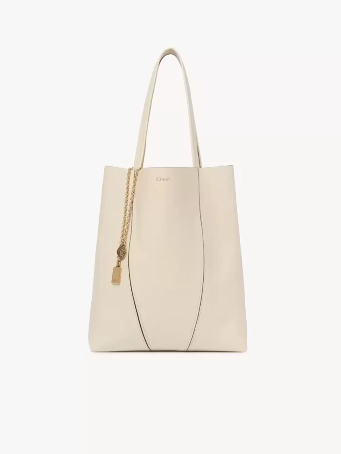 Sac cabas Chloé Spin en cuir grainé