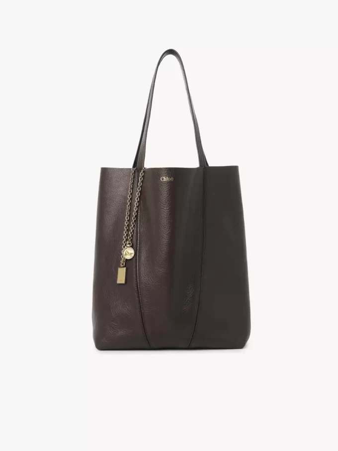 Sac cabas Chloé Spin en cuir grainé