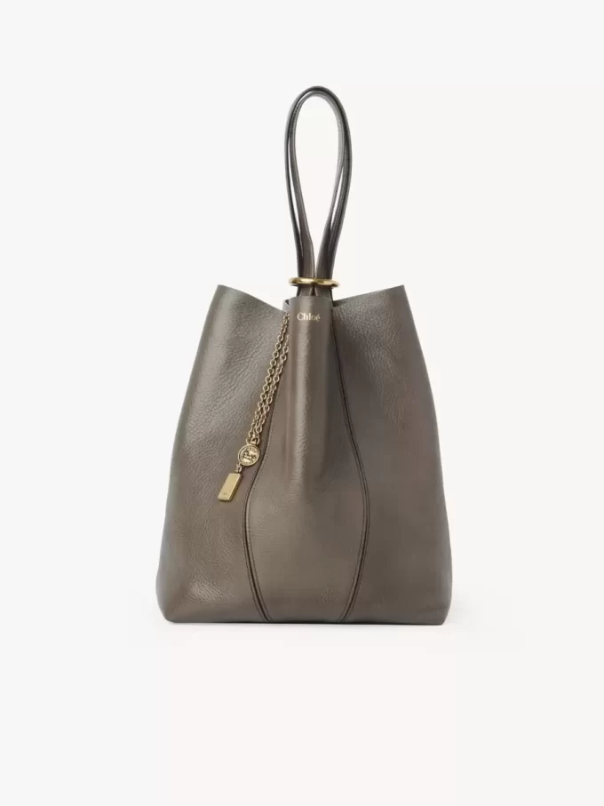 Sac cabas Chloé Spin en cuir grainé