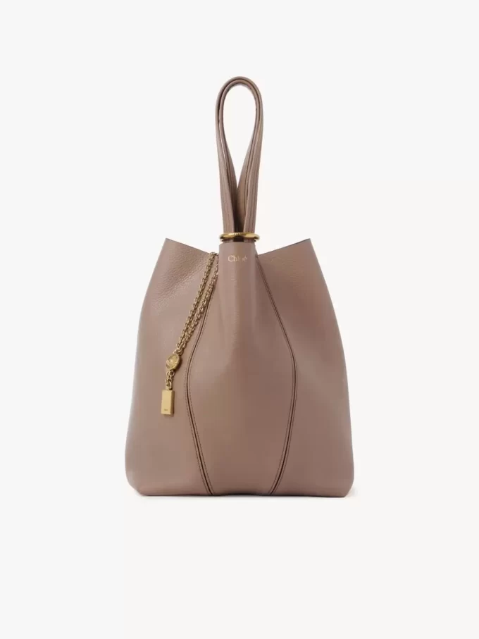 Sac cabas Chloé Spin en cuir grainé