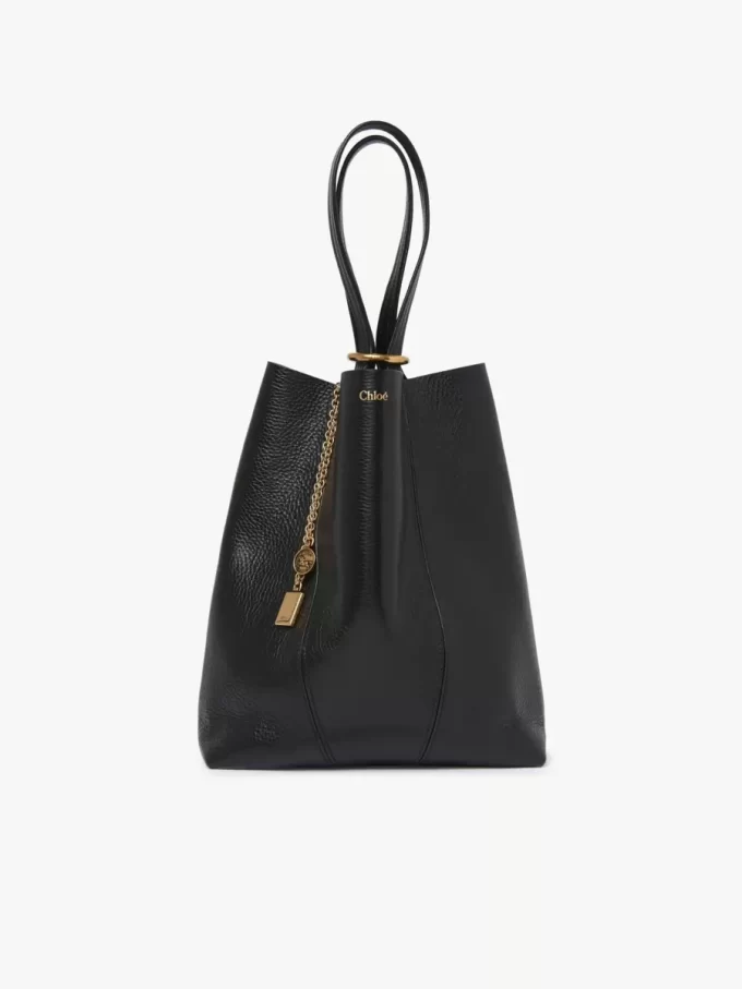 Sac cabas Chloé Spin en cuir grainé