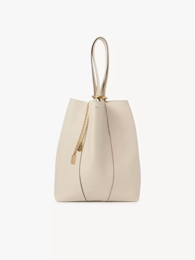 Sac cabas Chloé Spin en cuir grainé