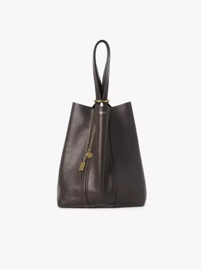 Sac cabas Chloé Spin en cuir grainé