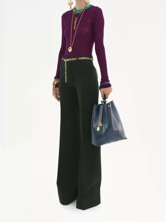 Sac cabas Chloé Spin en cuir grainé