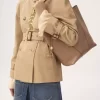 Sac cabas Chloé Spin en cuir grainé
