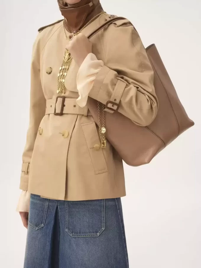 Sac cabas Chloé Spin en cuir grainé