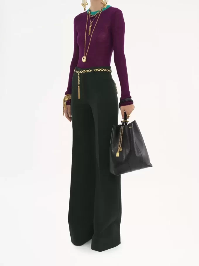 Sac cabas Chloé Spin en cuir grainé
