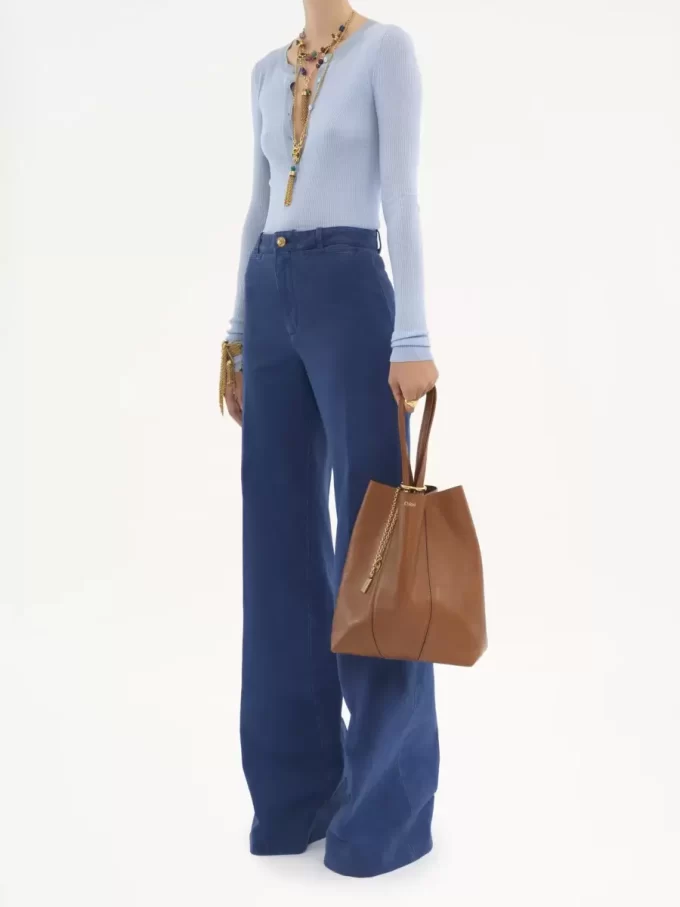 Sac cabas Chloé Spin en cuir grainé