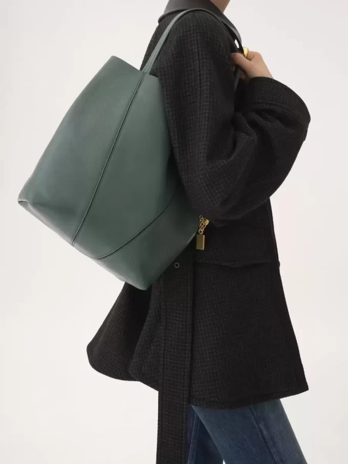 Sac cabas Chloé Spin en cuir grainé