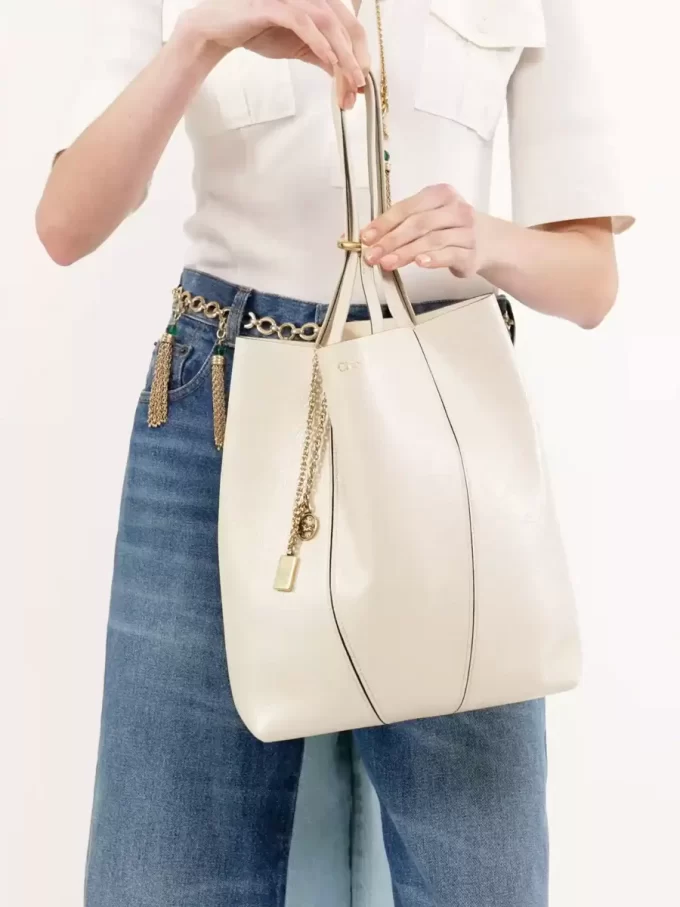 Sac cabas Chloé Spin en cuir grainé