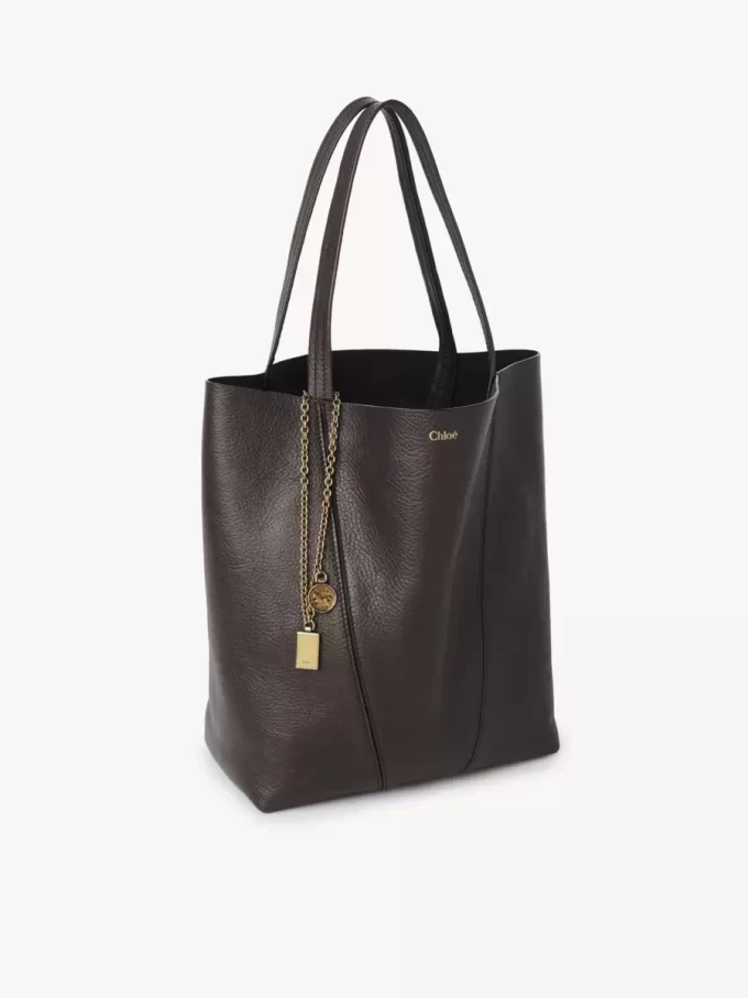 Sac cabas Chloé Spin en cuir grainé