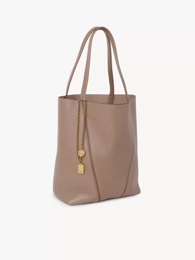 Sac cabas Chloé Spin en cuir grainé
