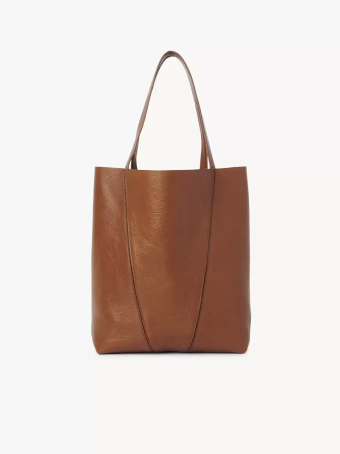 Sac cabas Chloé Spin en cuir grainé