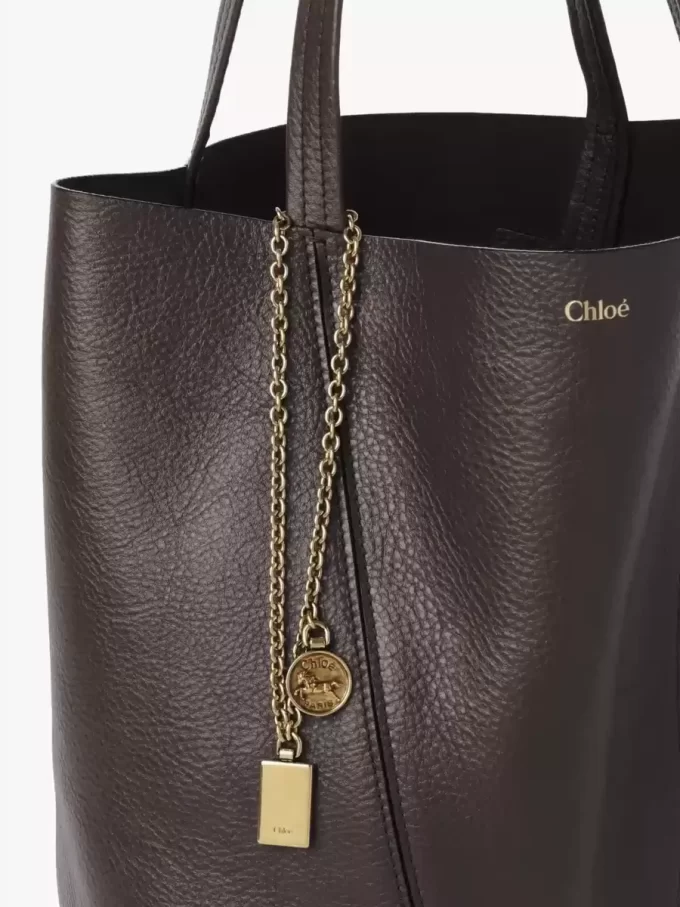 Sac cabas Chloé Spin en cuir grainé