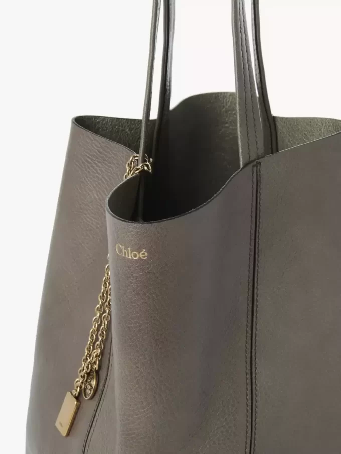 Sac cabas Chloé Spin en cuir grainé