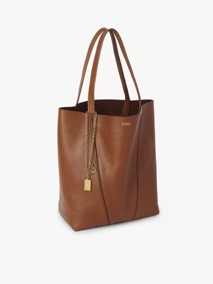 Sac cabas Chloé Spin en cuir grainé