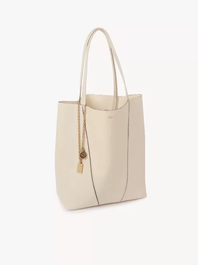 Sac cabas Chloé Spin en cuir grainé