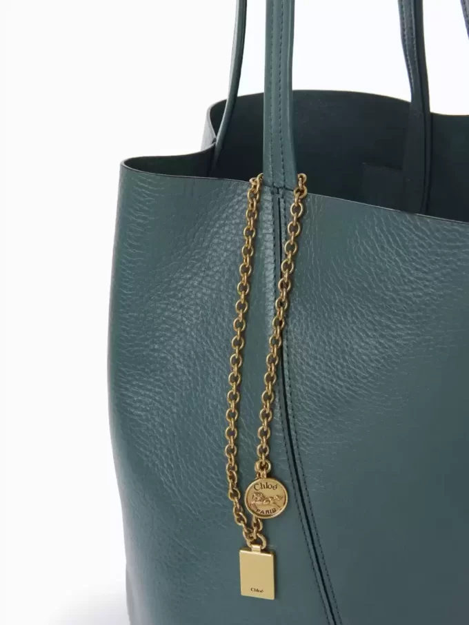 Sac cabas Chloé Spin en cuir grainé