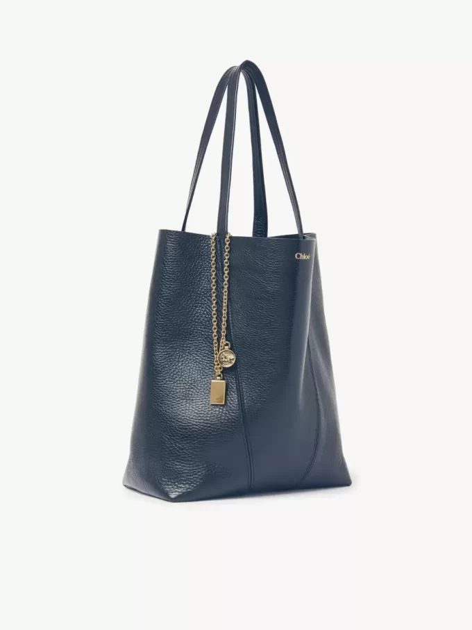 Sac cabas Chloé Spin en cuir grainé