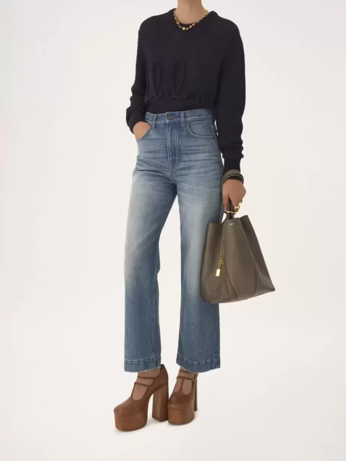 Sac cabas Chloé Spin en cuir grainé