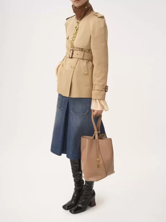 Sac cabas Chloé Spin en cuir grainé