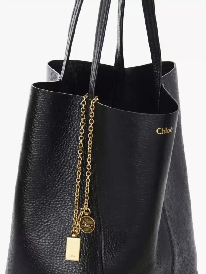 Sac cabas Chloé Spin en cuir grainé