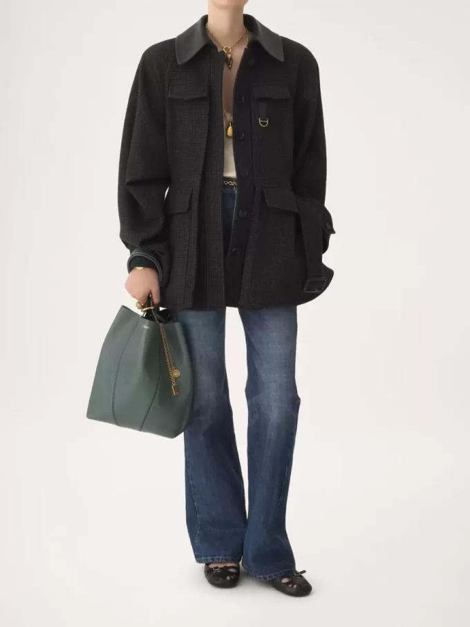 Sac cabas Chloé Spin en cuir grainé