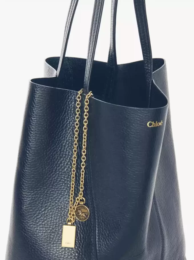 Sac cabas Chloé Spin en cuir grainé