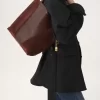 Sac cabas Chloé Spin en cuir grainé et daim