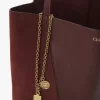 Sac cabas Chloé Spin en cuir grainé et daim