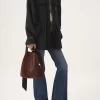 Sac cabas Chloé Spin en cuir grainé et daim