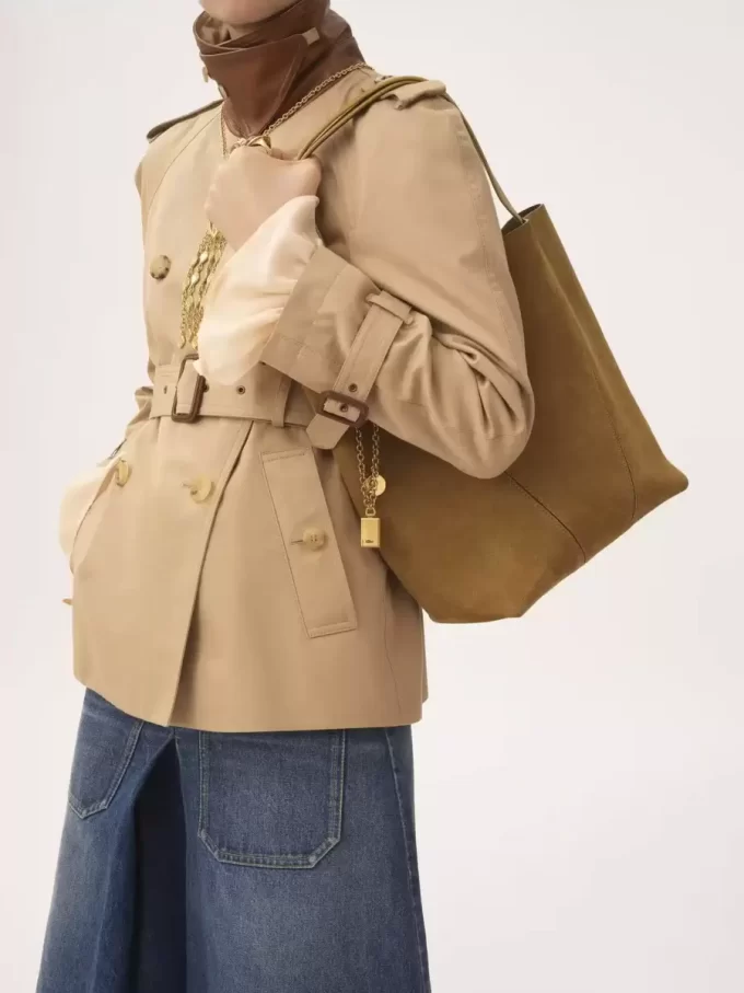 Sac cabas Chloé Spin en cuir suédé