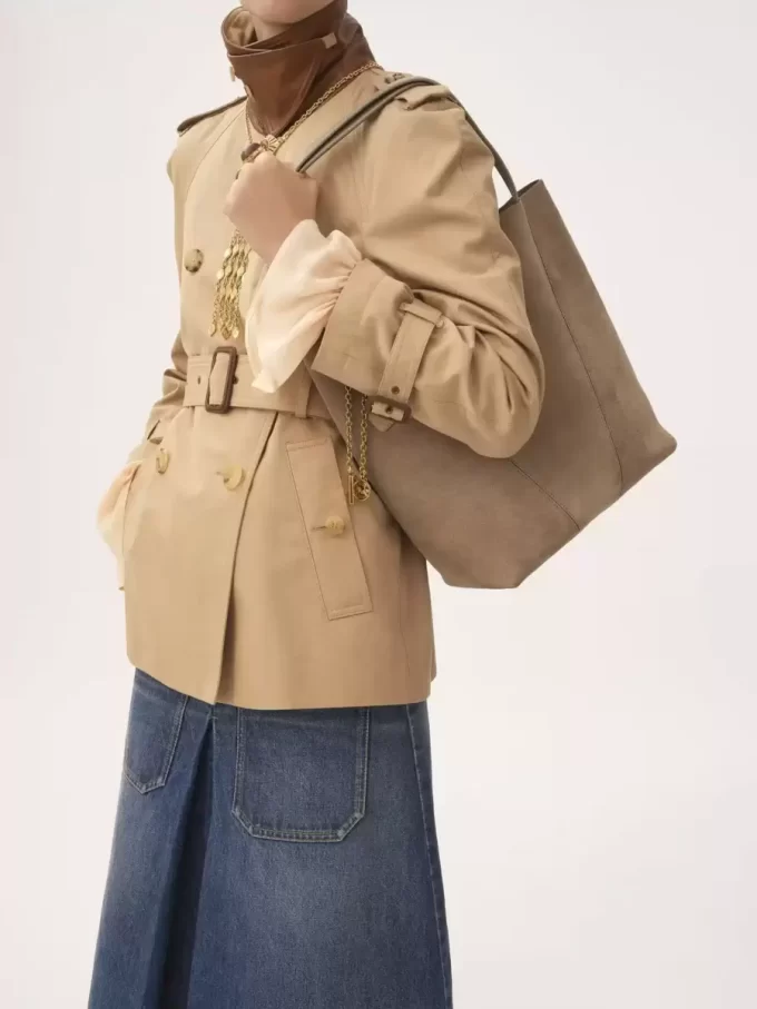 Sac cabas Chloé Spin en cuir suédé Sac cabas Chloé Spin en cuir suédé