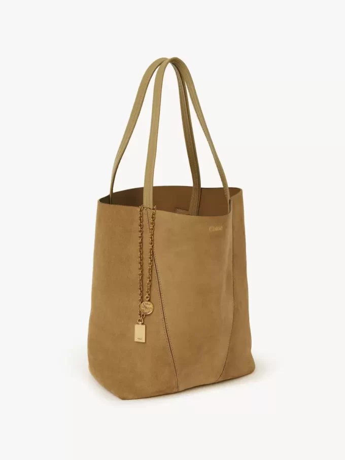Sac cabas Chloé Spin en cuir suédé