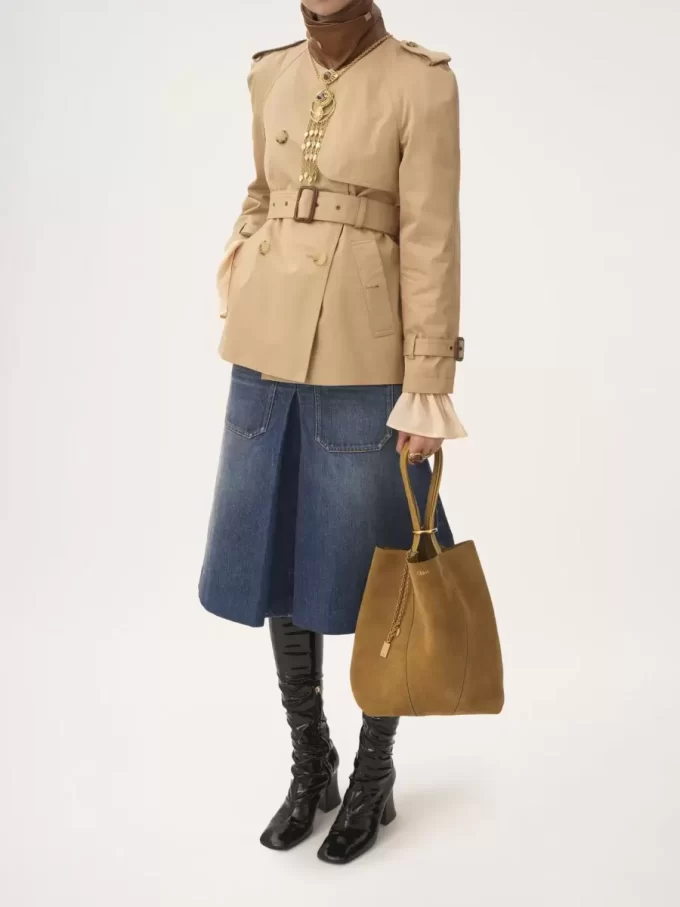 Sac cabas Chloé Spin en cuir suédé