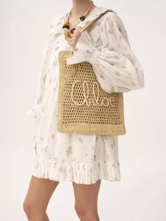 Sac cabas Summer Banana en raphia