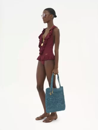 Sac cabas Summer Banana en raphia