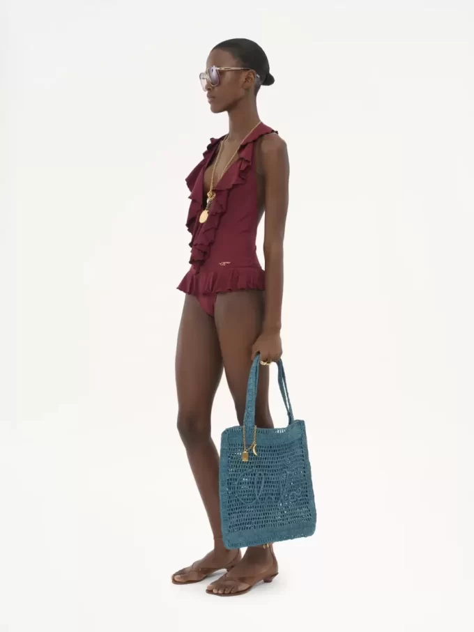 Sac cabas Summer Banana en raphia