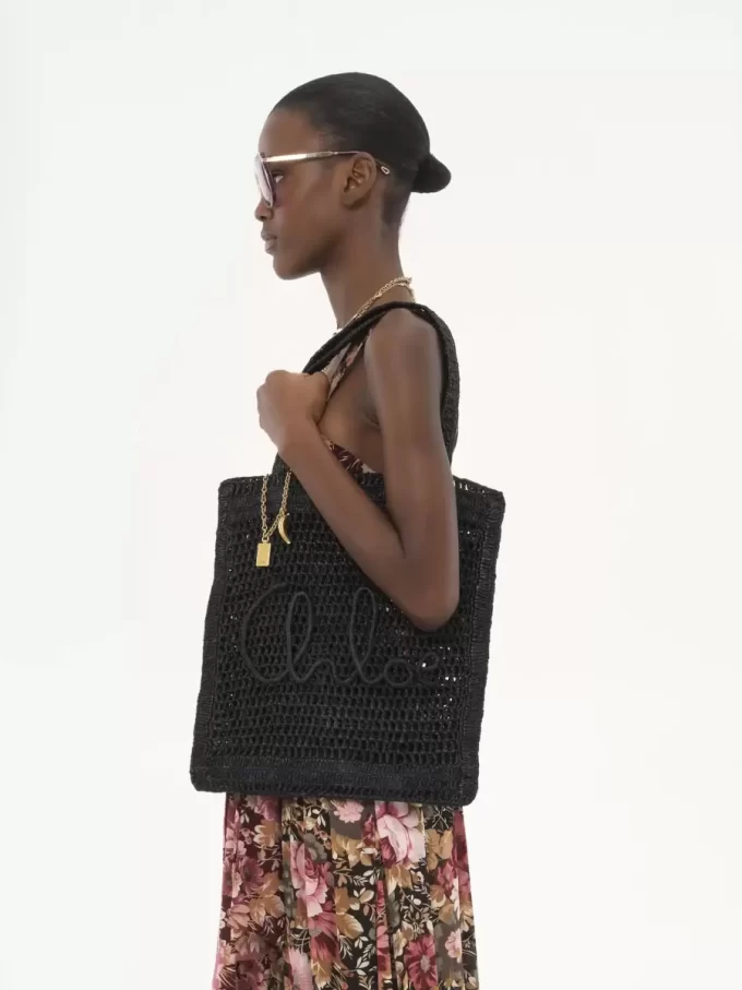 Sac cabas Summer Banana en raphia