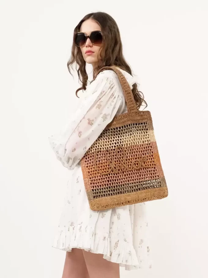 Sac cabas Summer Banana en raphia Sac cabas Summer Banana en raphia
